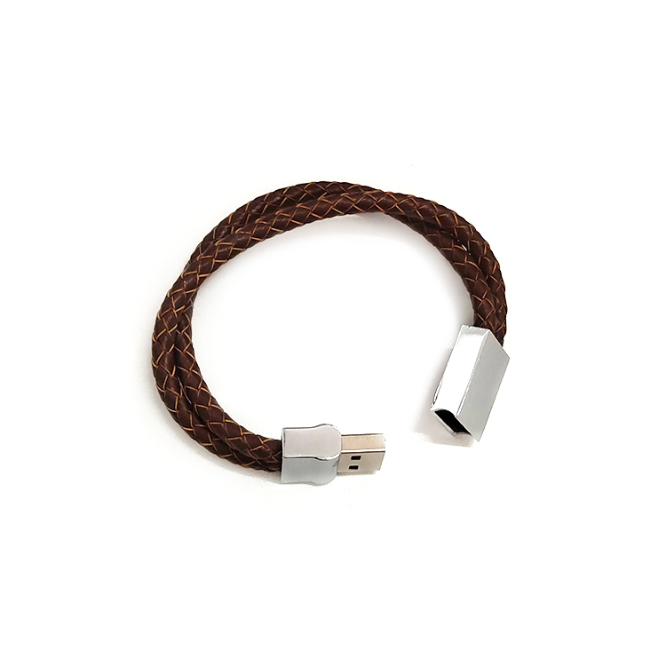 2020 new custom logo full real capacity PU leather wristband usb key LWU873